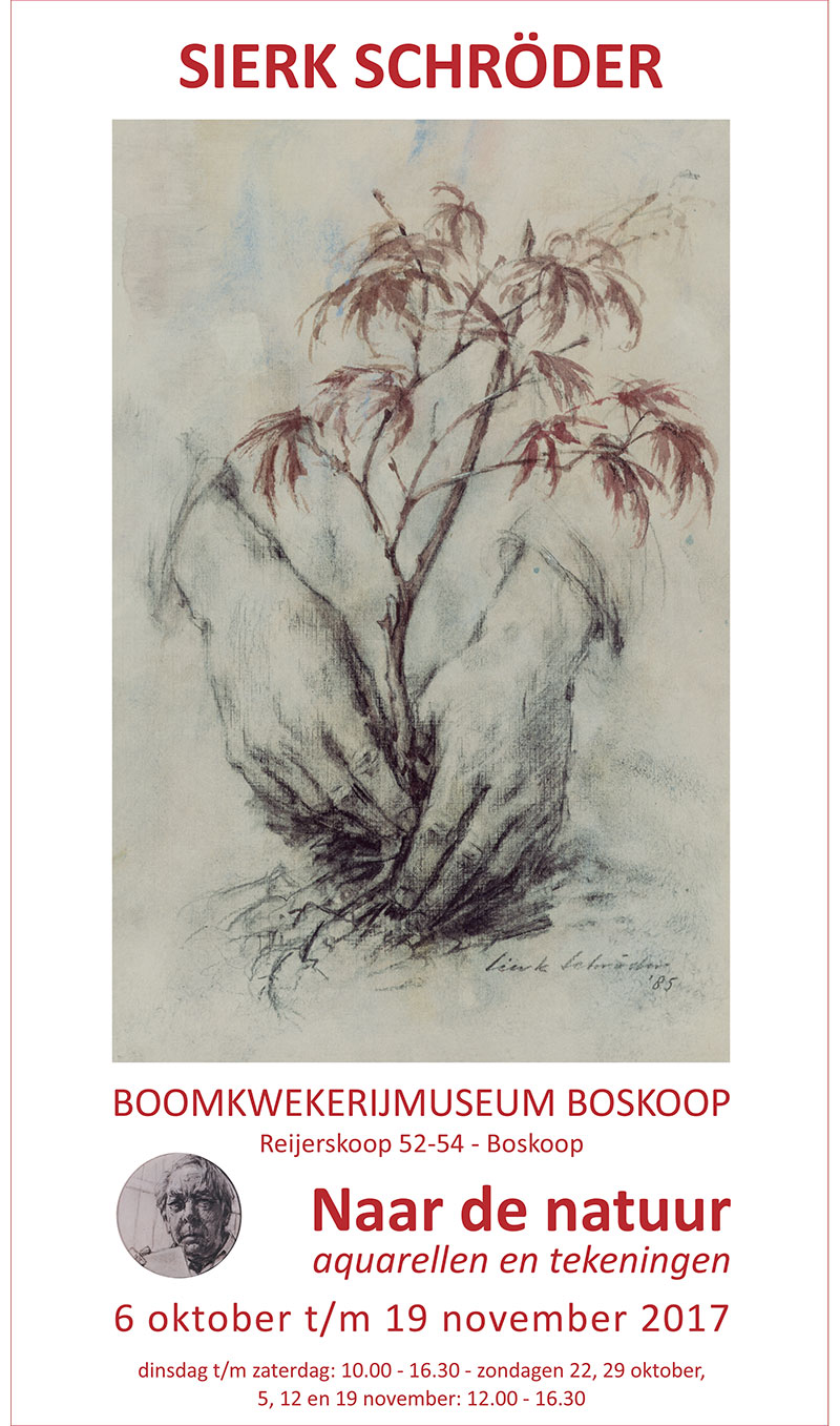 'Naar de natuur', tentoonstelling van Sierk Schröder in het Boomkwekerijmuseum in Boskoop