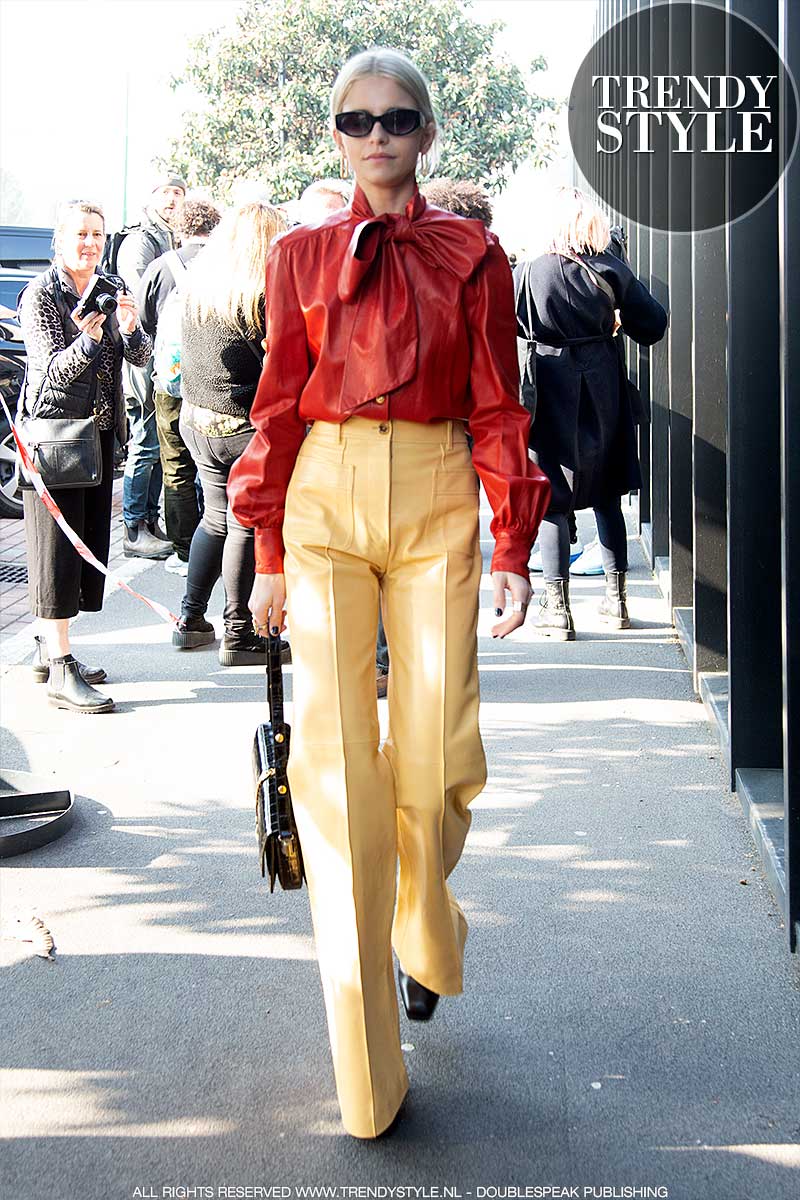 Streetstyle mode Milan Fashion Week. Modetrends voorjaar 2020