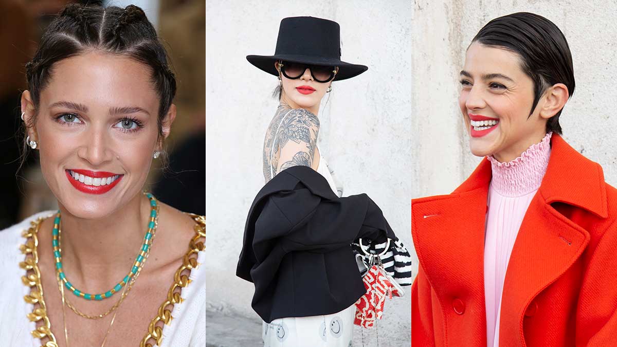 Modetrends zomer 2020. Drie stralende rode lippenstift looks